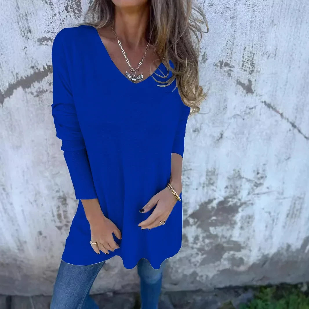 Kate Relaxed V-Neck Knit Tunic
