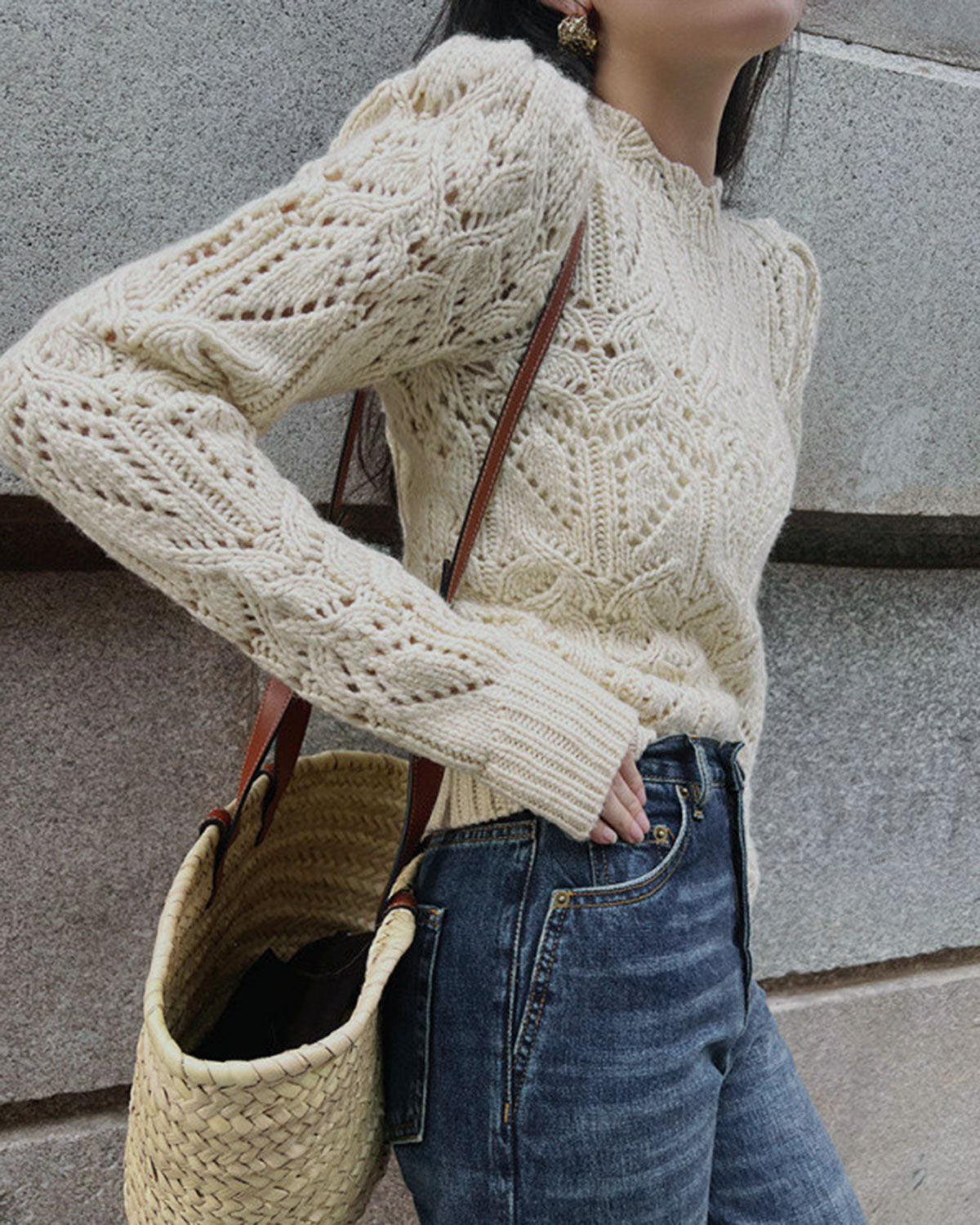 The Emilia Cut-Out Knit Sweater