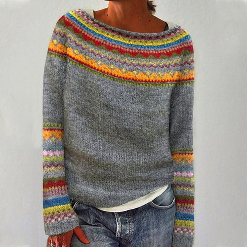 Hazel Retro Scandinavian Knitted Sweater