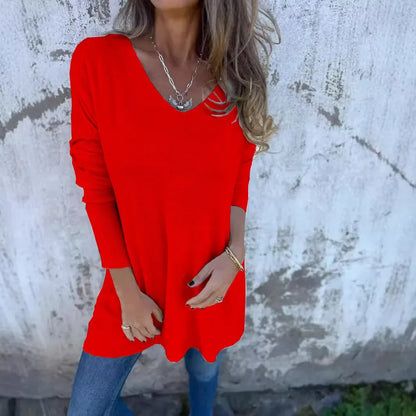 Kate Relaxed V-Neck Knit Tunic