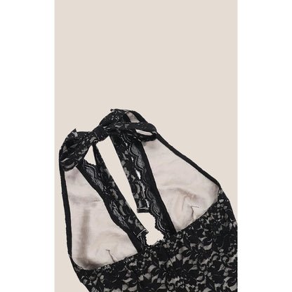 Twilight Blossom Halter Lace Dress