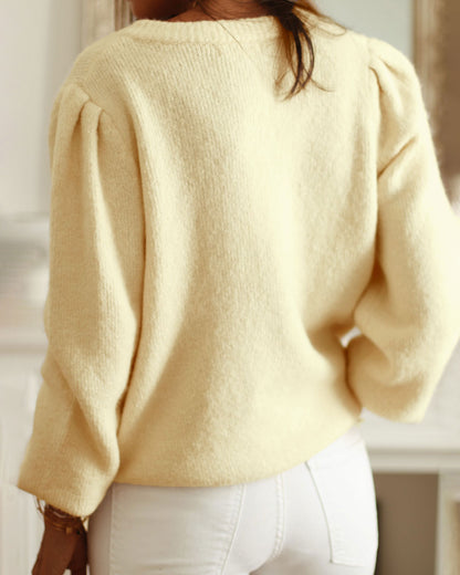 Maribel Round Neck Knit Cardigan